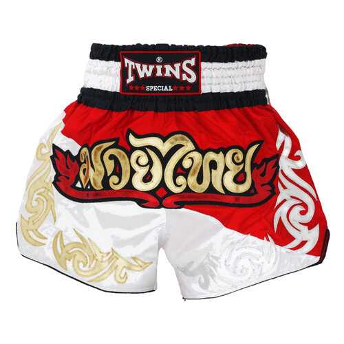 Шорты для тайского бокса Twins T-8 THAI BOXING SHORTS красно-белые в Сплав