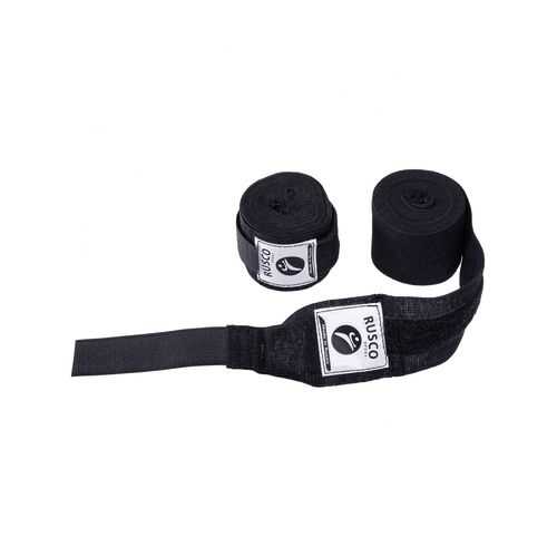 Бинт боксерский Rusco Sport, 3,5 м, хлопок, черный в Сплав