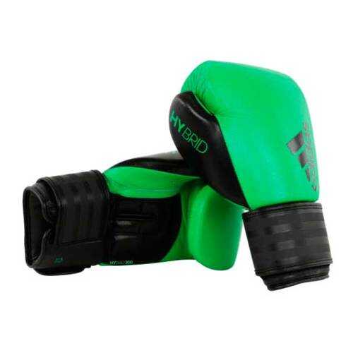 Боксерские перчатки Adidas Hybrid 200 зеленые 10 унций в Сплав