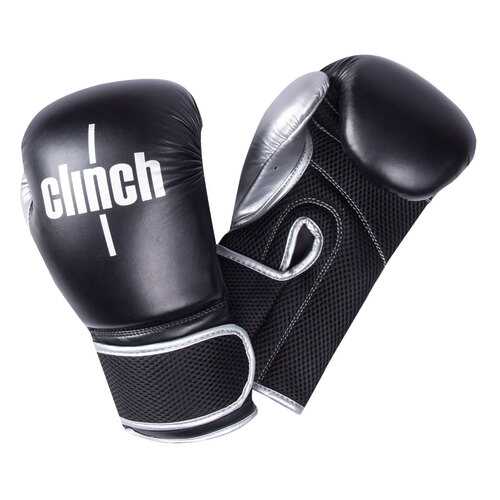 Боксерские перчатки Clinch Aero черные/серебристые 14 унций в Сплав