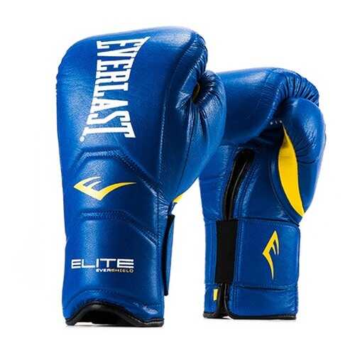 Боксерские перчатки тренировочные Everlast Elite Pro синие 16 унций в Сплав