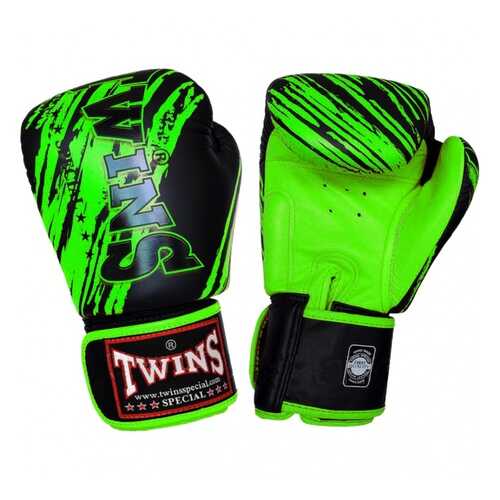 Боксерские перчатки Twins FTBGL1F-TW2 Fancy Training Bag Gloves черные/зеленые 6 унций в Сплав