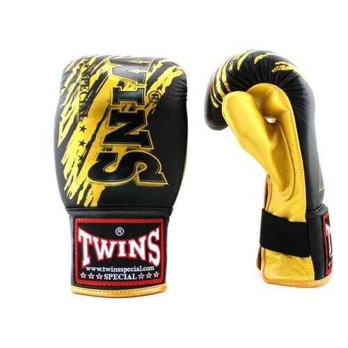 Боксерские перчатки Twins FTBGL1F-TW2 Fancy Training Bag Gloves черные/золотистые 8 унций в Сплав