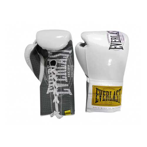 Перчатки боевые Everlast 1910 Classic белые 8 унций в Сплав
