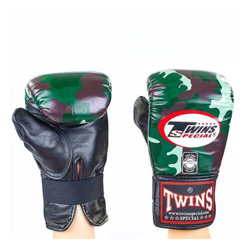 Перчатки боксерские снарядные Twins FTBGL1H-AR FANCY TRAINING BAG GLOVES зеленые в Сплав