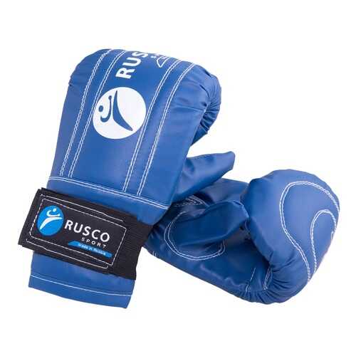 Перчатки снарядные Rusco Sport, кожзам, синий (M) в Сплав