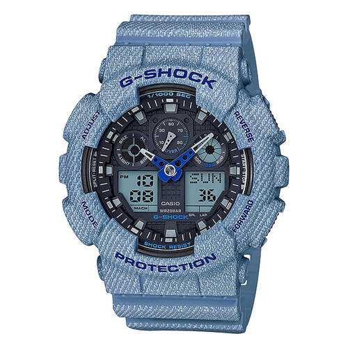 Японские наручные часы Casio G-Shock GA-100DE-2A с хронографом в Сплав