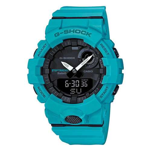 Японские спортивные наручные часы Casio G-Shock GBA-800-2A2 с хронографом в Сплав