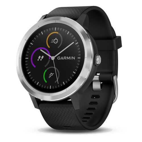 Умные часы Garmin Vivoactive 3 Silicone Steel/Black в Сплав