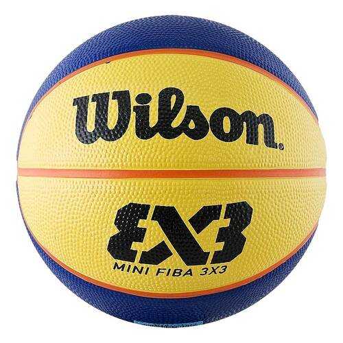 Баскетбольный мяч Wilson FIBA 3x3 Mini Rubber Basketball №3 blue/yellow в Сплав