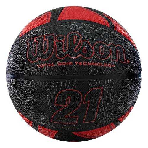 Мяч баскетбольный Wilson 21 Series WTB2103, 7, красный, любительский, клееный в Сплав