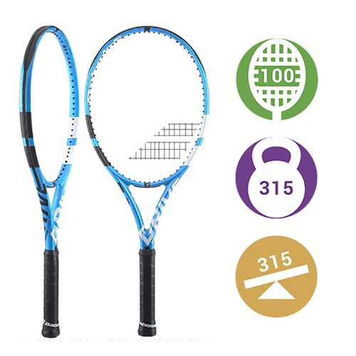 Ракетка для большого тенниса Babolat Pure Drive Tour Plus 2018 5B17 голубая/черная в Сплав