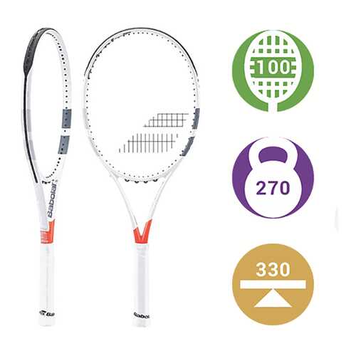 Ракетка для большого тенниса Babolat Pure Strike Lite 2018 белая в Сплав