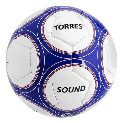 Футбольный мяч Torres Sound №5 white/blue в Сплав