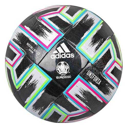 Мяч футбольный Adidas Uniforia Training, 5, черный, тренировочный, машинная сшивка в Сплав