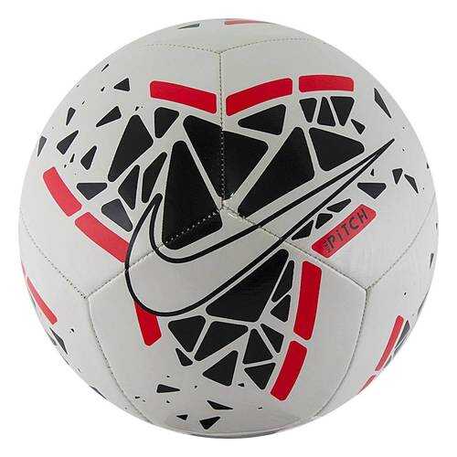 Мяч футбольный Nike Pitch SC3807, 5, белый, любительский, машинная сшивка в Сплав