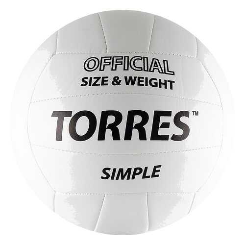 Волейбольный мяч Torres Simple V30105 №5 white в Сплав