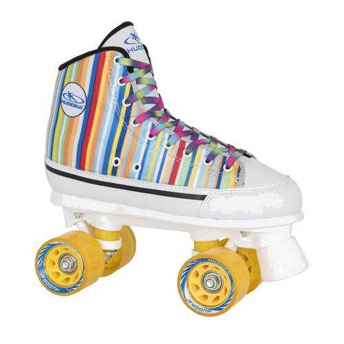 Ролики-квады HUDORA Candy-Stripes, 36, белый в Сплав