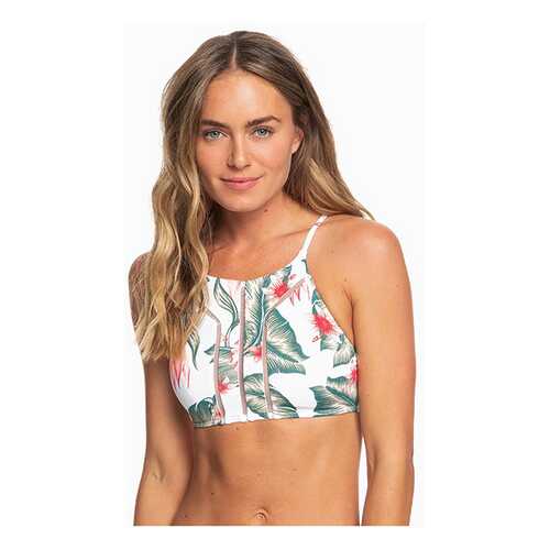 Верх купальника Roxy Dreaming Day ERJX303870, bright white tropical love sml, XL в Сплав