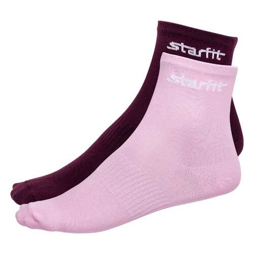 Носки StarFit SW-206, бордовые/светло-розовые, 35-38 EU в Сплав