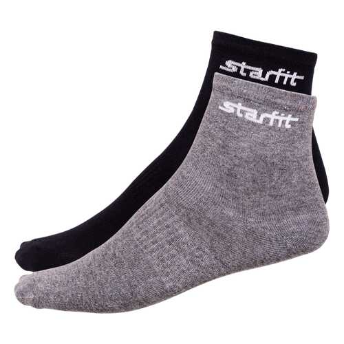 Носки StarFit SW-206, серый меланж/черные, 35-38 EU в Сплав