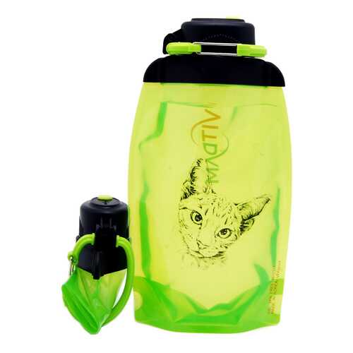 Складная эко бутылка, желто-зеленая, объём 500 мл (артикул B050YGS-1302) с рисунком в Сплав