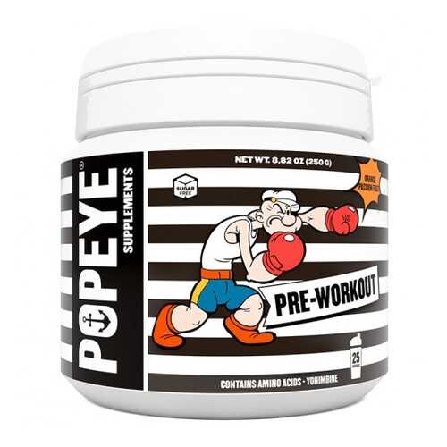 Предтренировочный комплекс Popeye Supplements Pre-Workout 250 г апельсин-маракуйя в Сплав