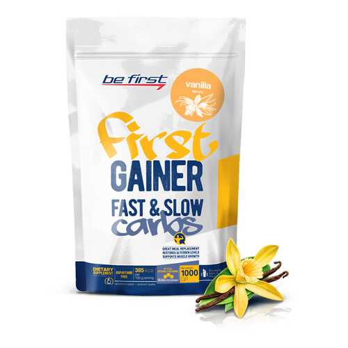 Гейнер Be First Gainer Fast & Slow Carbs 1000 г Vanilla в Сплав