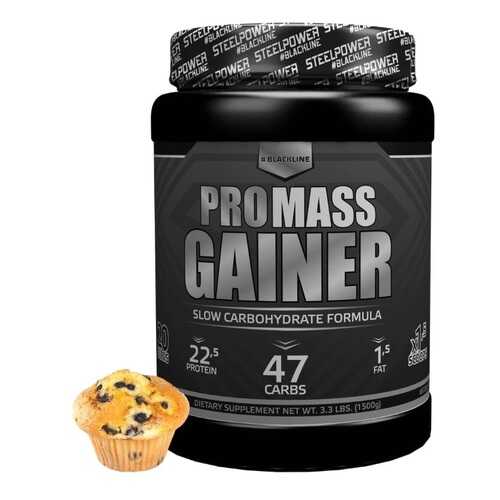 Гейнер PROMASS GAINER, 1500 гр, вкус «Черничный маффин», STEELPOWER в Сплав
