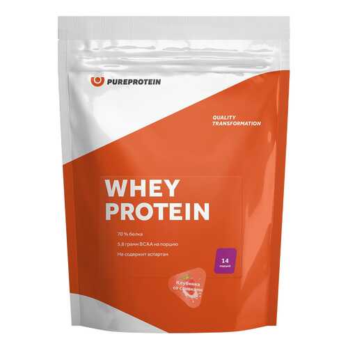 Протеин PureProtein Whey Protein 420 г клубника со сливками в Сплав