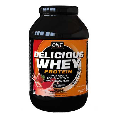 Протеин QNT Delicious Whey Protein 2200 г Strawberry в Сплав