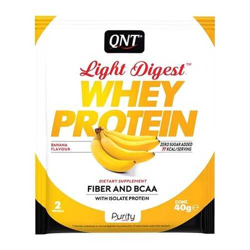 Протеин QNT Whey Protein Light Digest 40 г Banana в Сплав