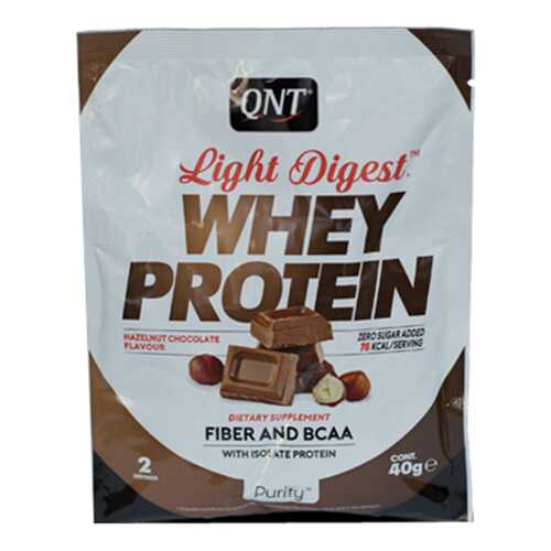 Протеин QNT Whey Protein Light Digest 40 г Hazelnut Chocolate в Сплав