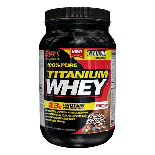 Протеин SAN Titanium Whey 100% Pure 908 г Chocolate Rocky Road в Сплав