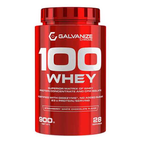 Протеин сывороточный GALVANIZE 100 Whey Protein 900 г вкус: Клубника со сливками в Сплав