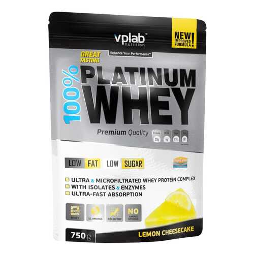 Протеин VPLab 100 % Platinum Whey 750 г Lemon Cheesecake в Сплав