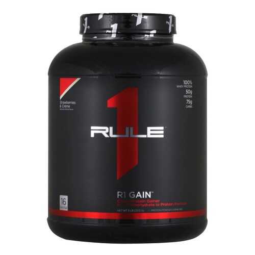 Rule One Proteins R1 Gain, 2270 г, вкус: клубничный крем в Сплав