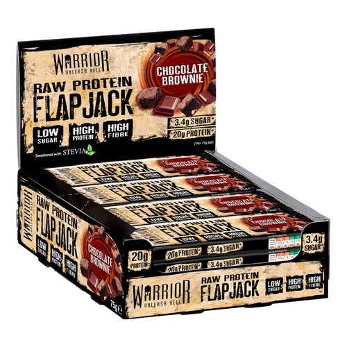 Батончик Warrior Raw Protein Flapjacks 12 0,08 г, 12 шт., chocolate brownie в Сплав