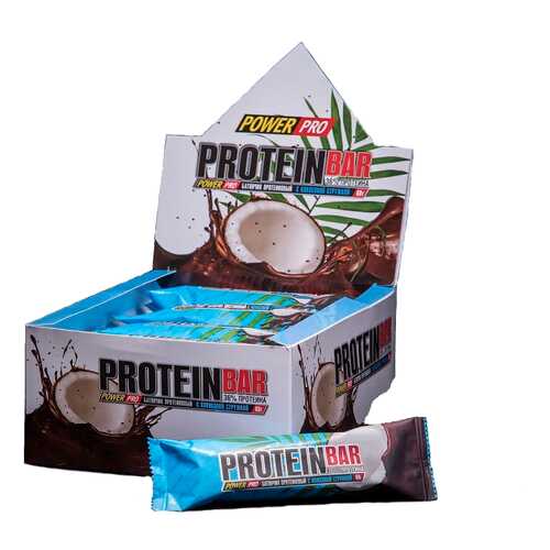 Power Pro Protein Bar 36% 20, с кокосовой стружкой в Сплав