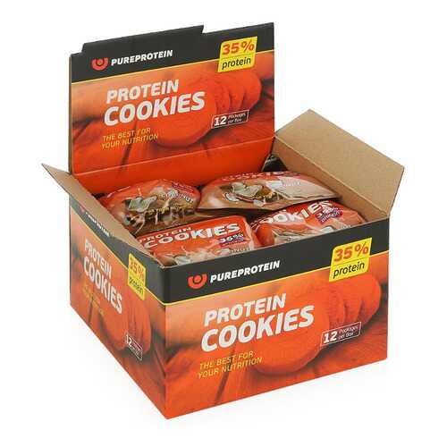 PureProtein Высокобелковое печенье Protein Cookies 80 г, 12 шт, вкус: кокос в Сплав