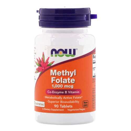 Фолиевая кислота NOW Methyl Folate 1000 90 таблеток в Сплав