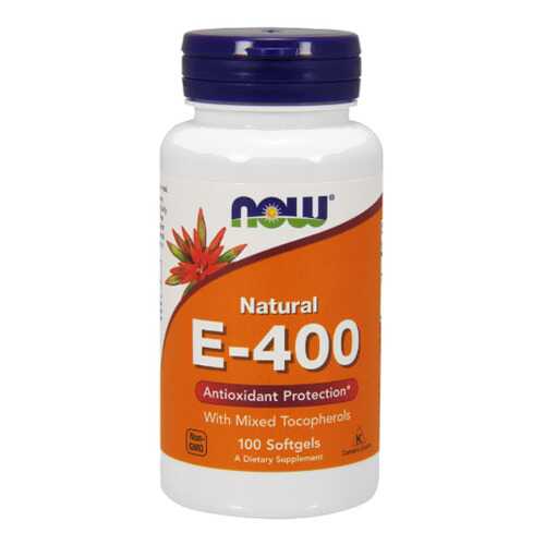 Витамин E NOW Sports E-400 Mixed Tocopherols 100 капсул в Сплав