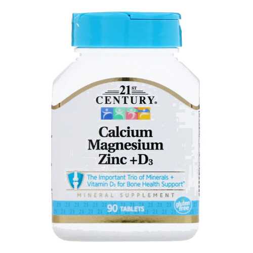 Витаминно-минеральный комплекс 21st Century Calcium Magnesium Zinc 90 таблеток в Сплав