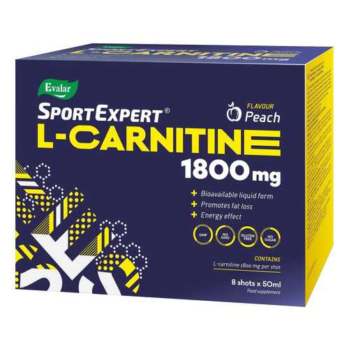 Эвалар SportExpert L-Carnitine 1800, 8 ампул по 50 мл, Peach в Сплав