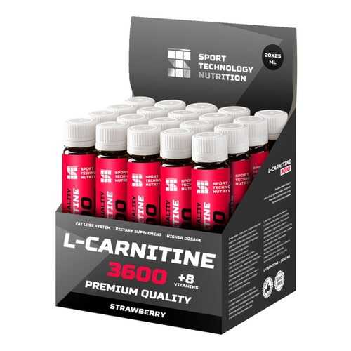 Sport Technology Nutrition L-Carnitine 3600, 20 амп, вкус: клубника в Сплав