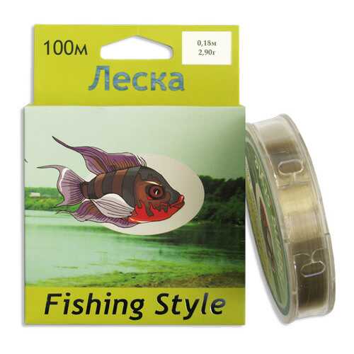 Леска монофильная Fishing Style RL2910 0,18 мм, 100 м, 2,9 кг в Сплав