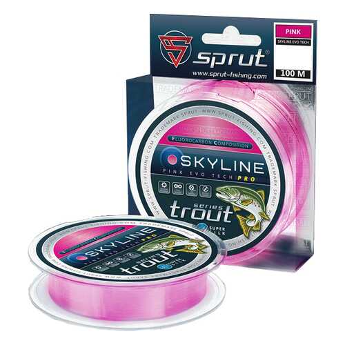 Леска монофильная Sprut Skyline Evo Tech Pro Pink 100 м, 0,165 мм, 4,95 кг в Сплав