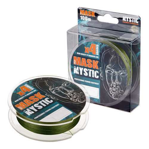 Леска плетёная AKKOI Mask Mystic X4-100 (deep green) d0,16mm (MM4DG/100-0,16) в Сплав