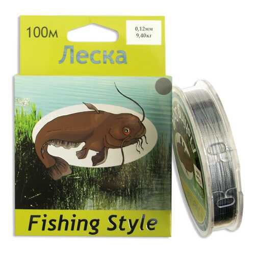 Леска плетеная Fishing Style RL2902 0,12 мм, 100 м, 9,4 кг серая в Сплав