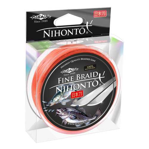 Леска плетеная Mikado Nihonto Fine 0,25 мм, 100 м, 4,95 кг orange в Сплав